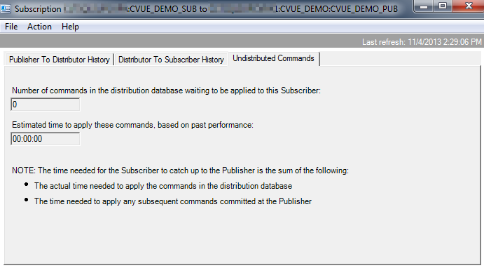 Viewing Undistributed Commands